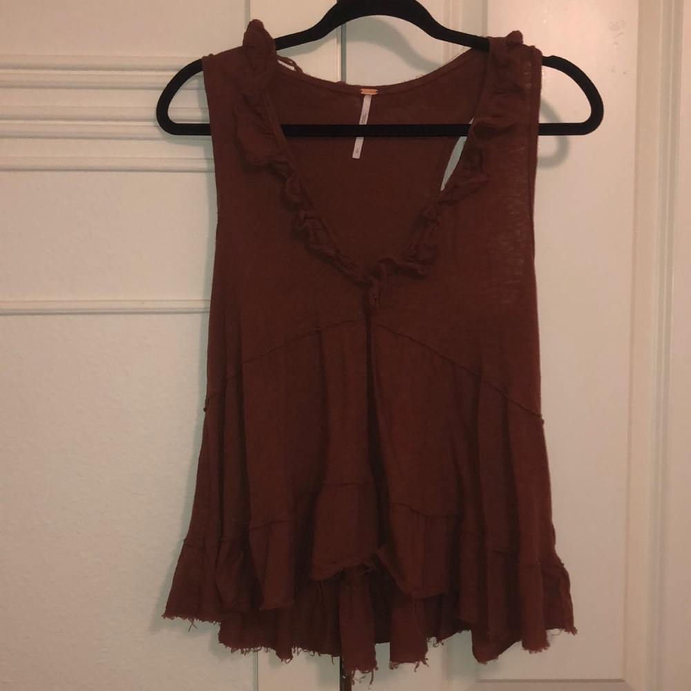 Ruffled Tank Top from Free People. Size Small.